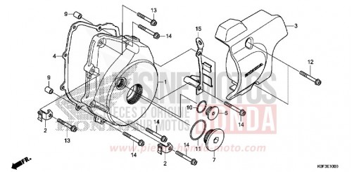 LEFT CRANKCASE COVER Z125MAK de 2019